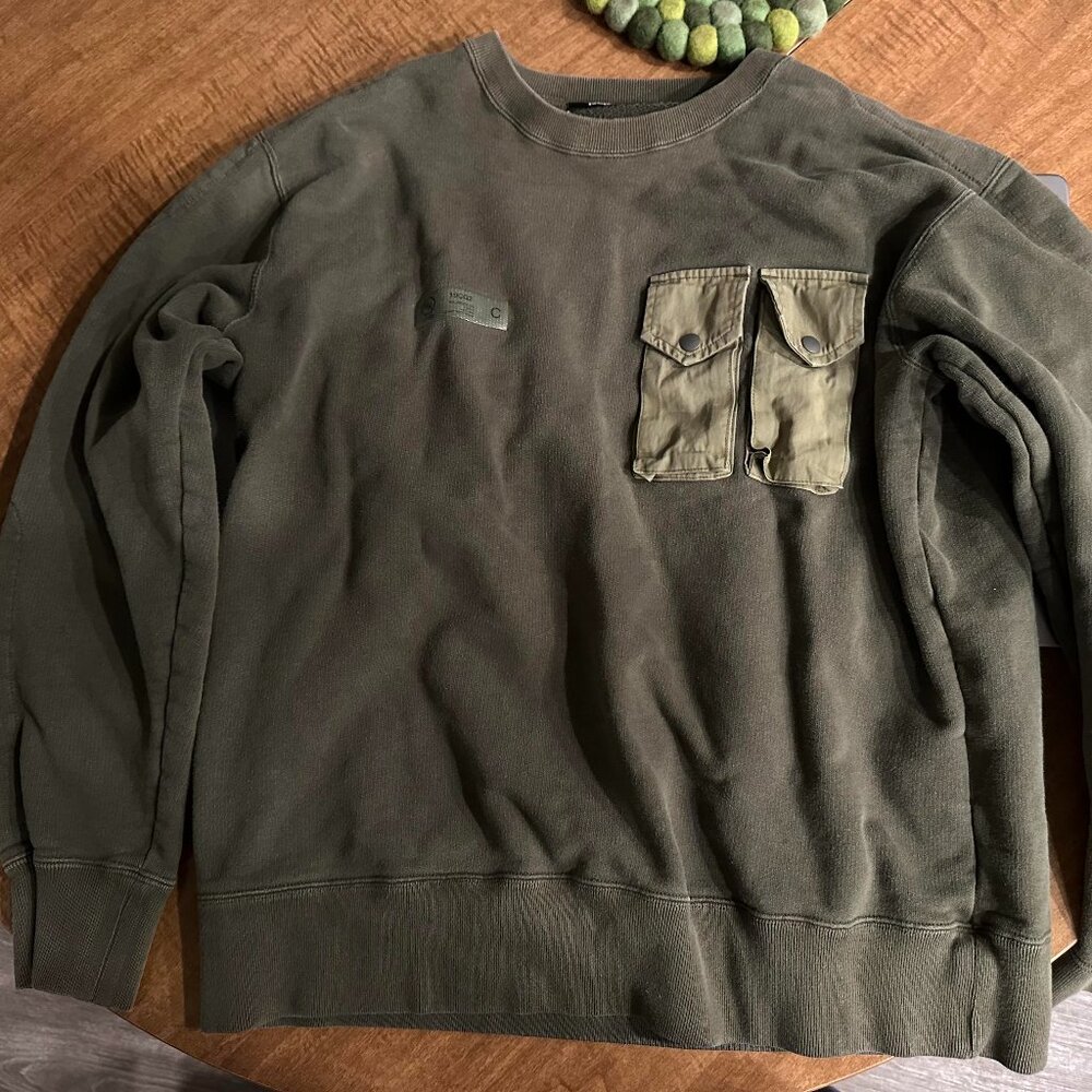 🏗️ NEIGHBORHOOD Tokyo 19CG2 Utility Sweatshirt — Olive Drab